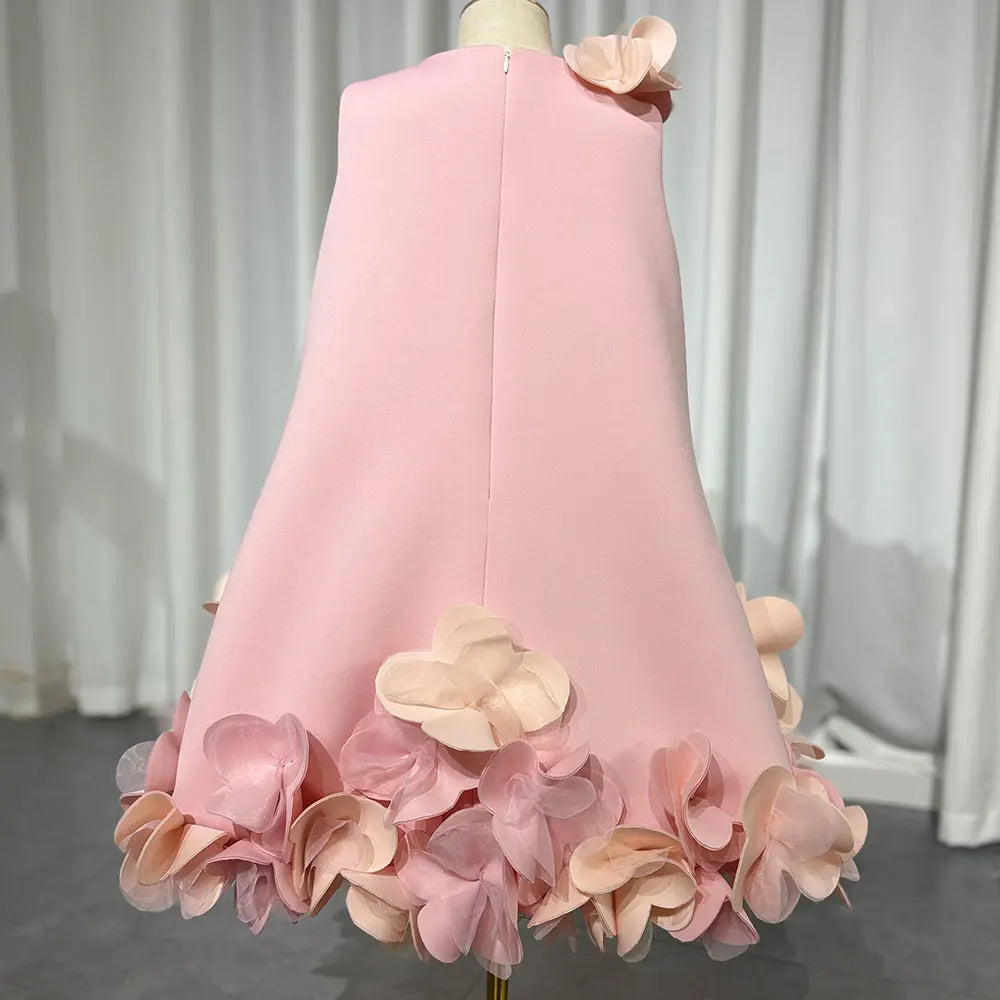 White Dress Pink Children Clothes for
