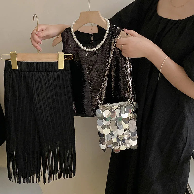 Children's Clothing Sequined Sleeveless