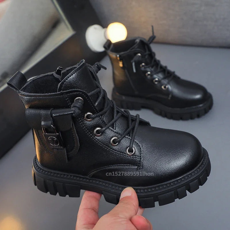 Leather Boots Girls