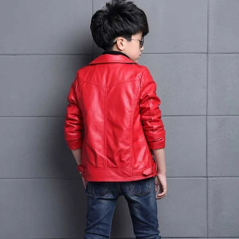 Leather Jacket Children's Coat