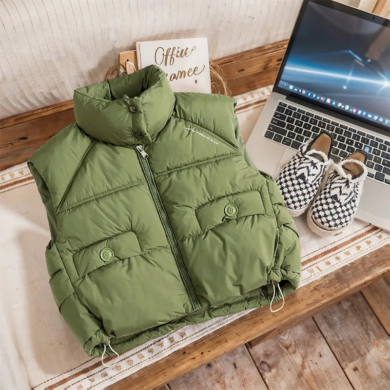 Kids Boys Winter Clothes Thickened Warm Cotton Vest