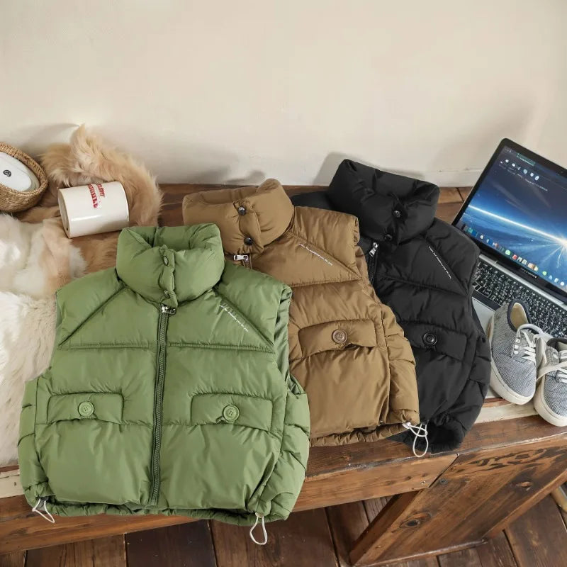 Kids Boys Winter Clothes Thickened Warm Cotton Vest