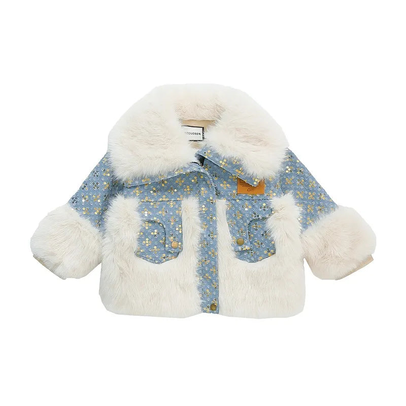 Winter Jacket Girl Warm Faux Fur Coat