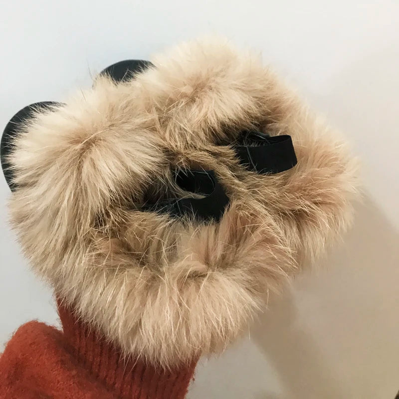 Fur Shoes Baby Girls Leather