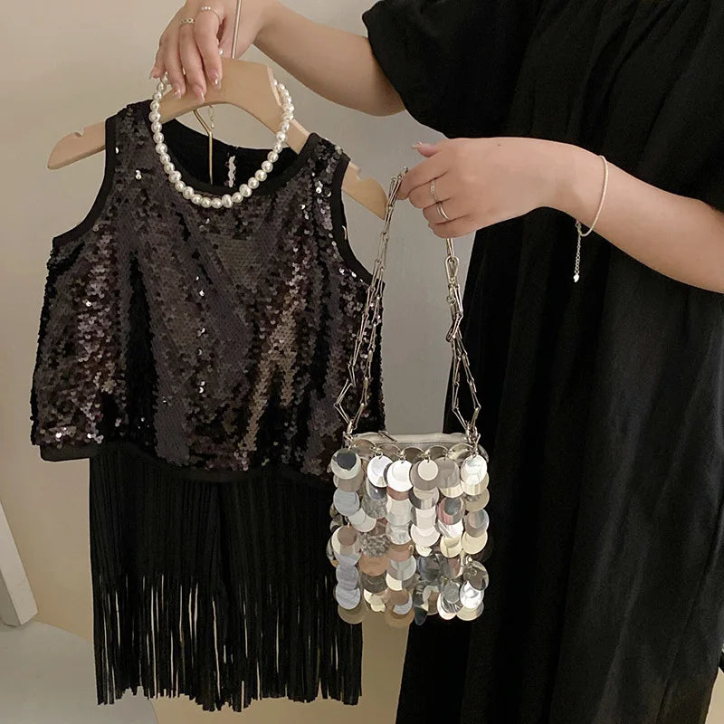 Children's Clothing Sequined Sleeveless
