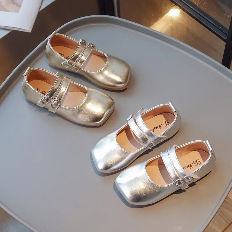 Children's Leather Shoes Girls Causal Flats Shoes