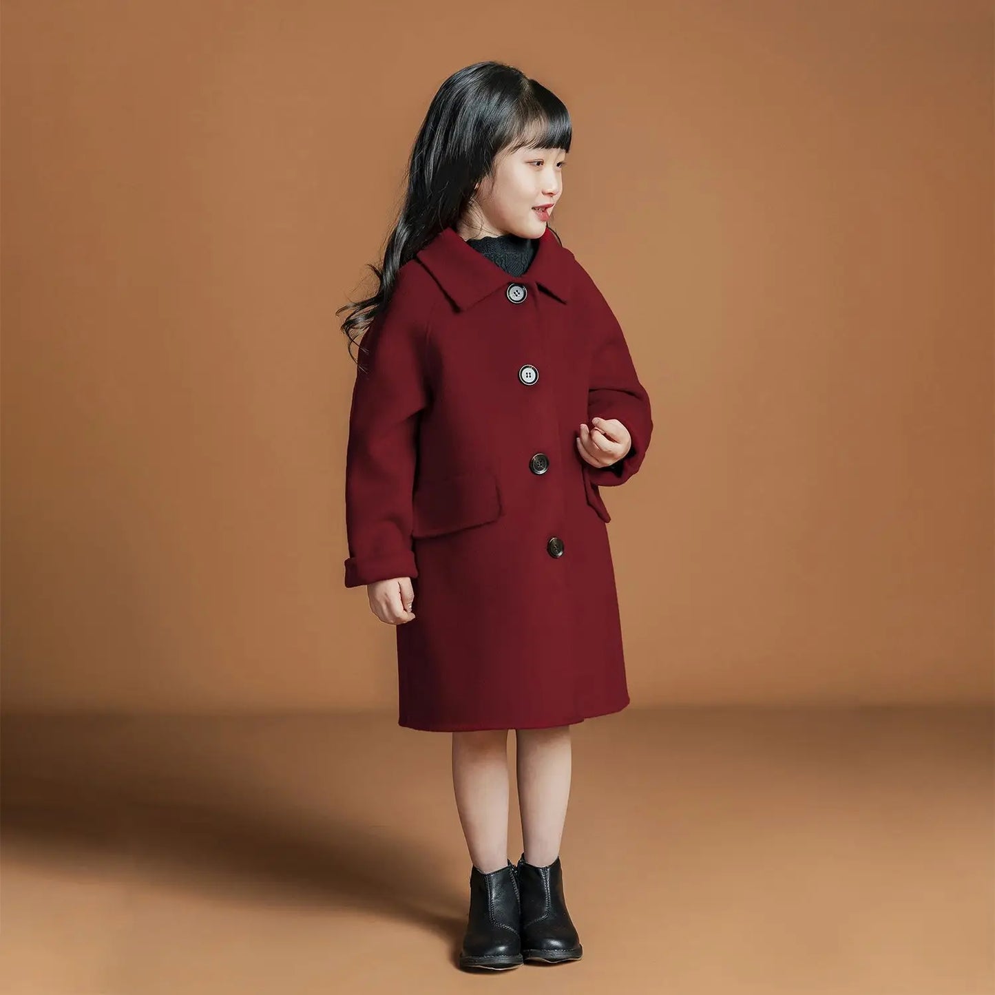Girls Wool Coats Cute Kids Wool Jackets