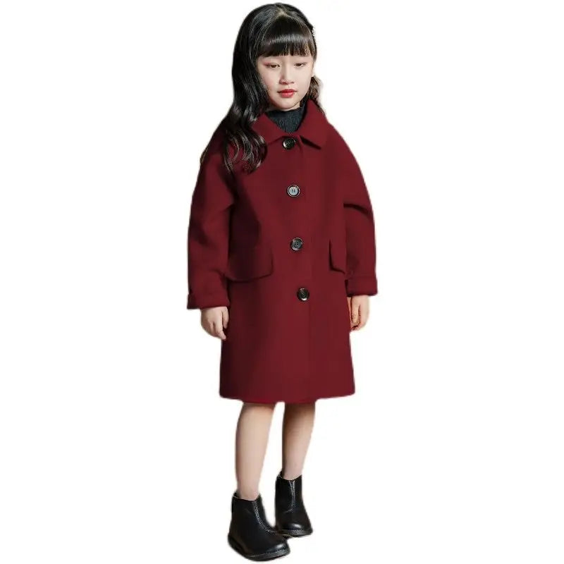 Girls Wool Coats Cute Kids Wool Jackets