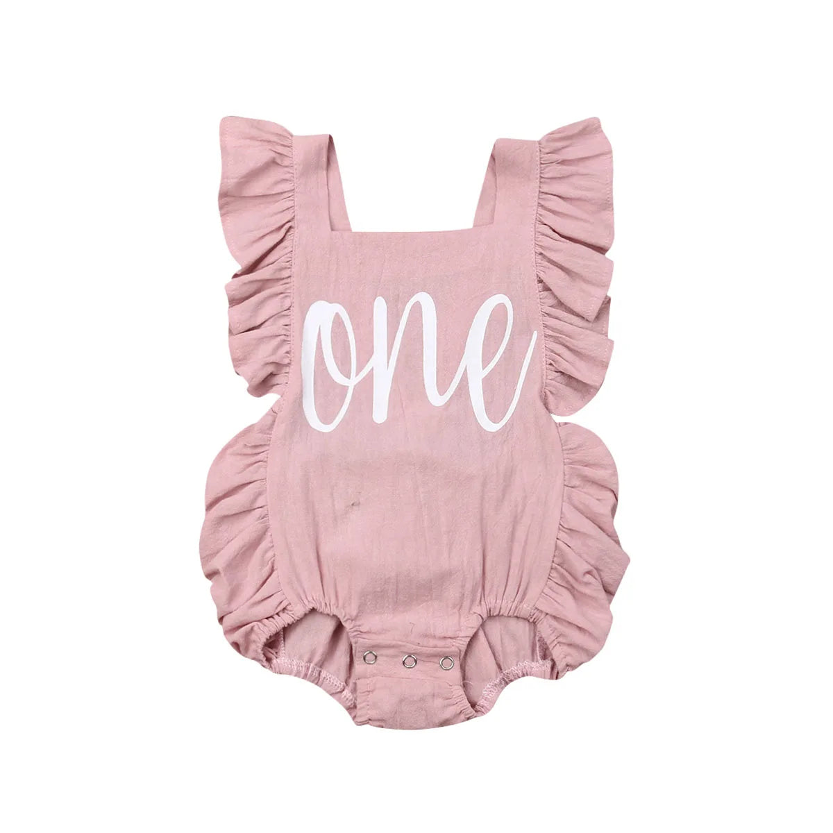 0-24M Infant Girls Solid Color Romper Baby Summer Clothing Sleeveless Square Neck Ruffle Romper Jumpsuits Toddler Overalls
