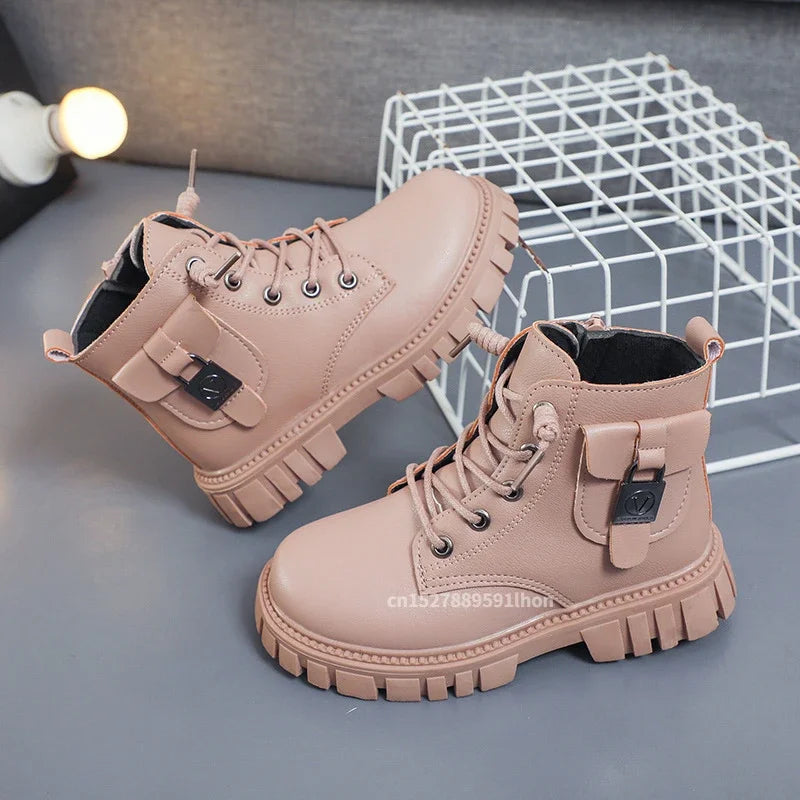 Leather Boots Girls
