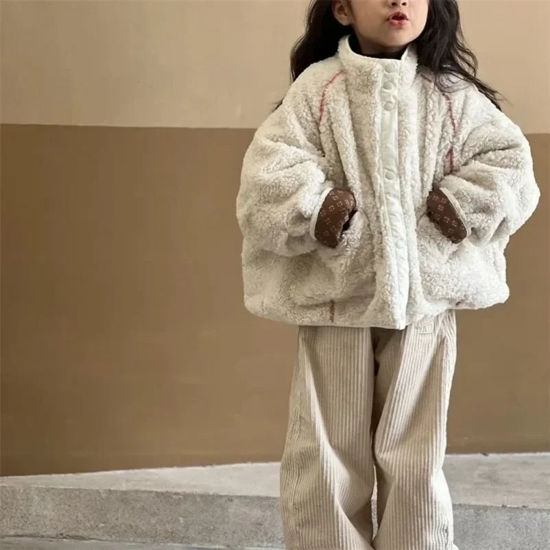 Overcoat Jacket Outerwear Floral Warm Cotton