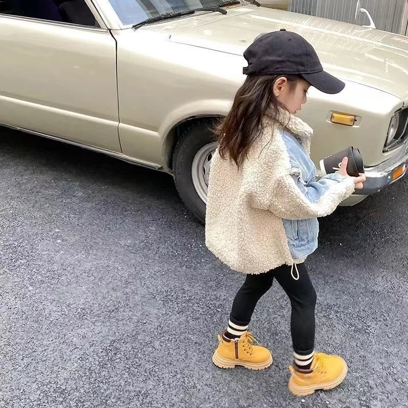 Jacket Fleece Denim Kids Coats